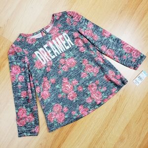 Girls "Dreamer" Rose Top Size 6